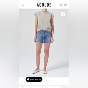 Agolde Parker Long Short in Skywave